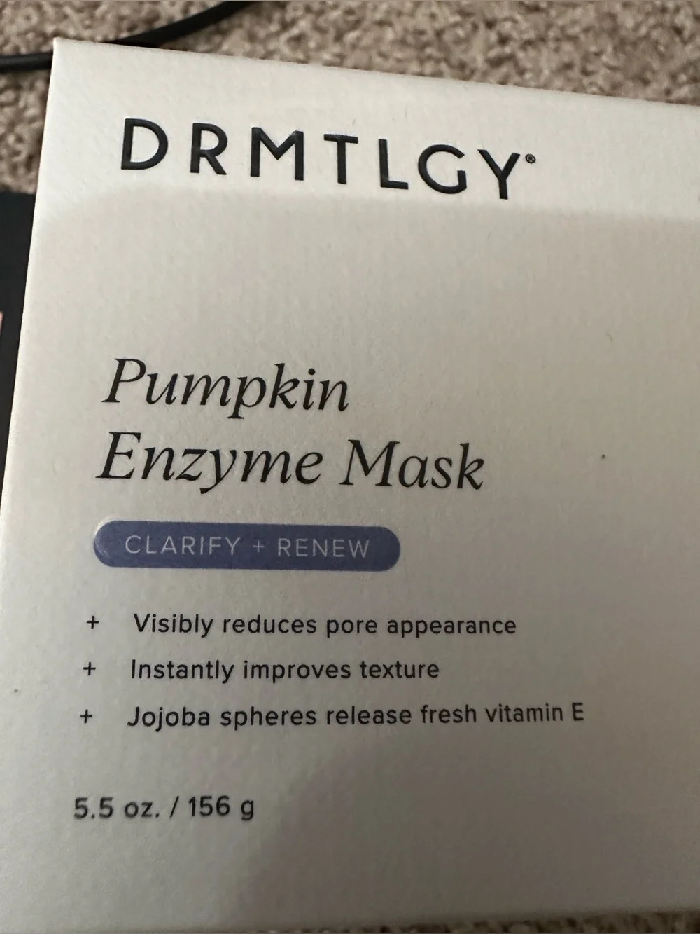 NIB DRMTLGY Pumpkin Enzyme Mask Full Size Enzyme Gentle Exfoliant $42